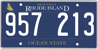 RI license plate 957213