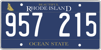 RI license plate 957215