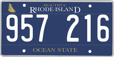 RI license plate 957216