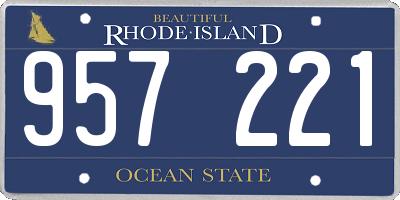 RI license plate 957221