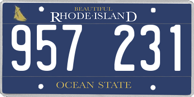 RI license plate 957231