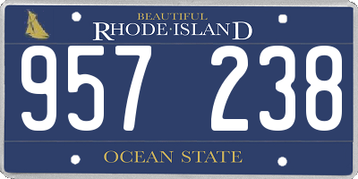 RI license plate 957238