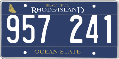RI license plate 957241