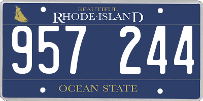 RI license plate 957244