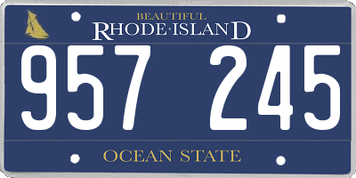 RI license plate 957245