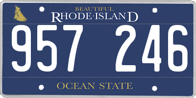 RI license plate 957246