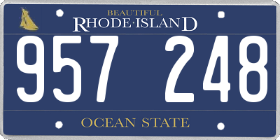 RI license plate 957248