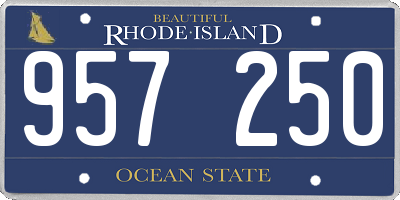 RI license plate 957250