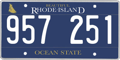 RI license plate 957251
