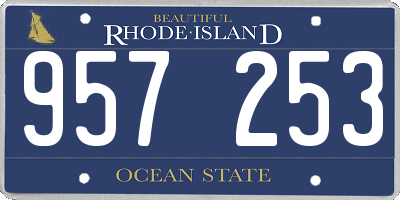 RI license plate 957253