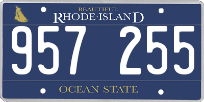 RI license plate 957255