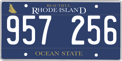 RI license plate 957256