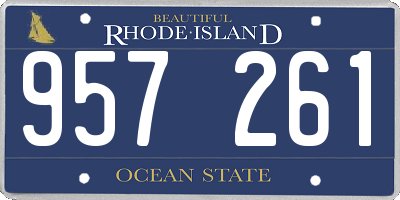 RI license plate 957261