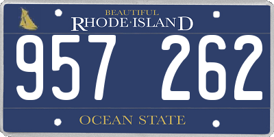 RI license plate 957262