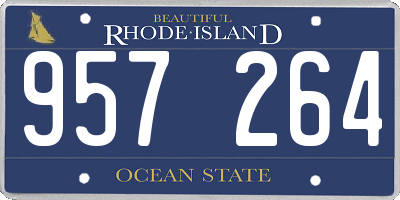 RI license plate 957264