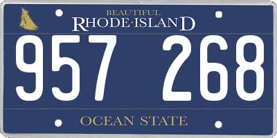 RI license plate 957268