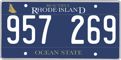 RI license plate 957269