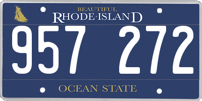 RI license plate 957272
