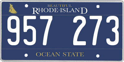 RI license plate 957273