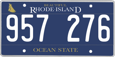 RI license plate 957276