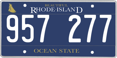 RI license plate 957277