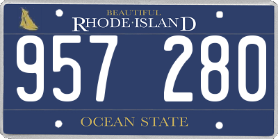 RI license plate 957280