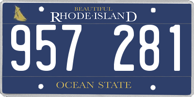 RI license plate 957281