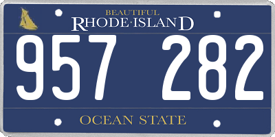 RI license plate 957282