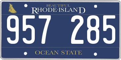 RI license plate 957285