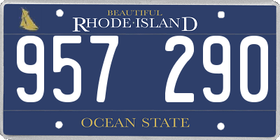 RI license plate 957290