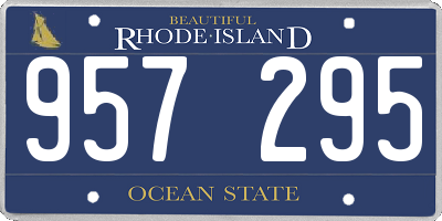 RI license plate 957295