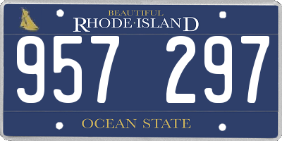 RI license plate 957297