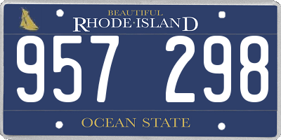 RI license plate 957298