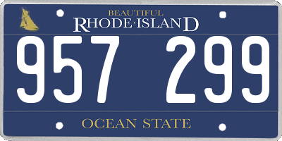 RI license plate 957299