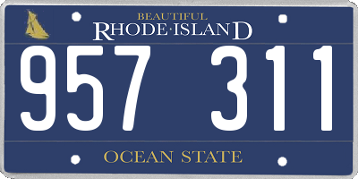 RI license plate 957311