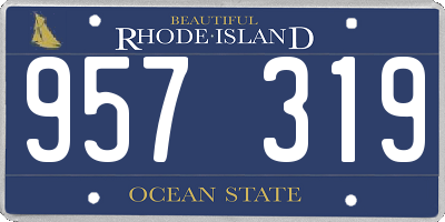 RI license plate 957319