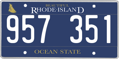 RI license plate 957351