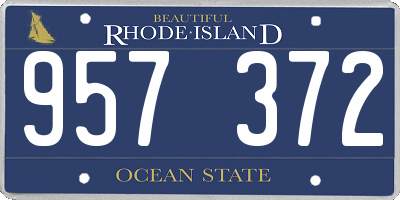 RI license plate 957372