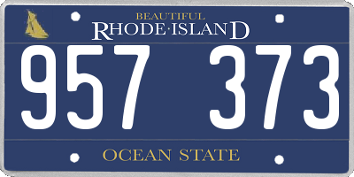 RI license plate 957373