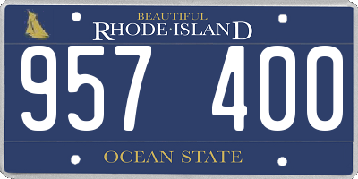 RI license plate 957400