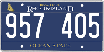 RI license plate 957405
