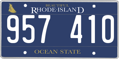 RI license plate 957410