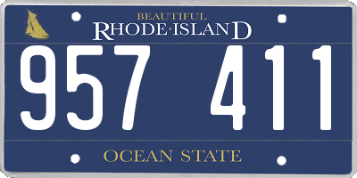 RI license plate 957411