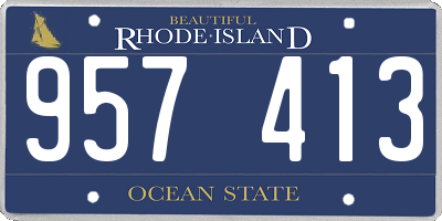 RI license plate 957413