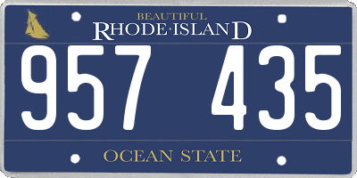 RI license plate 957435