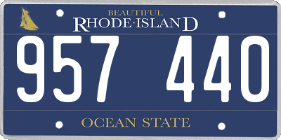 RI license plate 957440