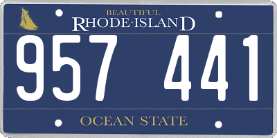 RI license plate 957441