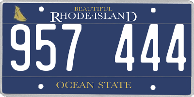RI license plate 957444