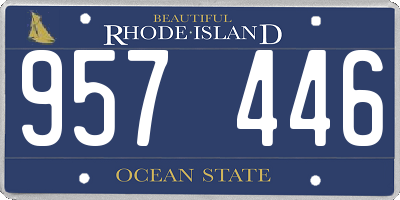 RI license plate 957446
