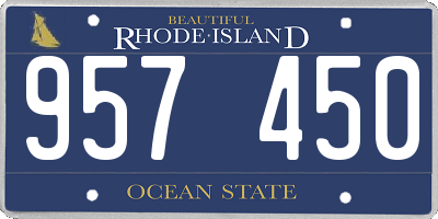 RI license plate 957450